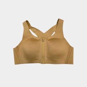 Lululemon Enlite Bra Zip Front in Spiced Bronze 36B Sporty Activewear